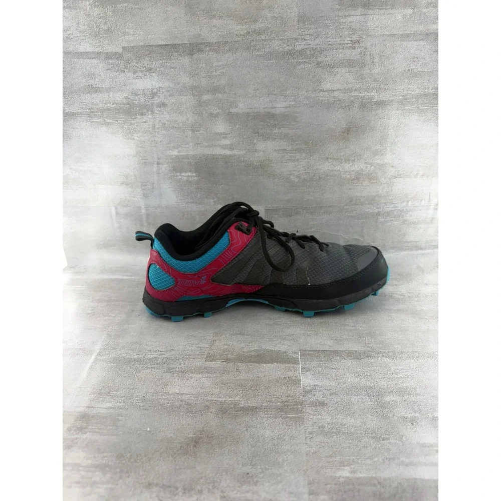 Inov-8 Roclite 295 Trail Running Shoes Grey Pink Blue Womens 9.5 Mens 8 F0587